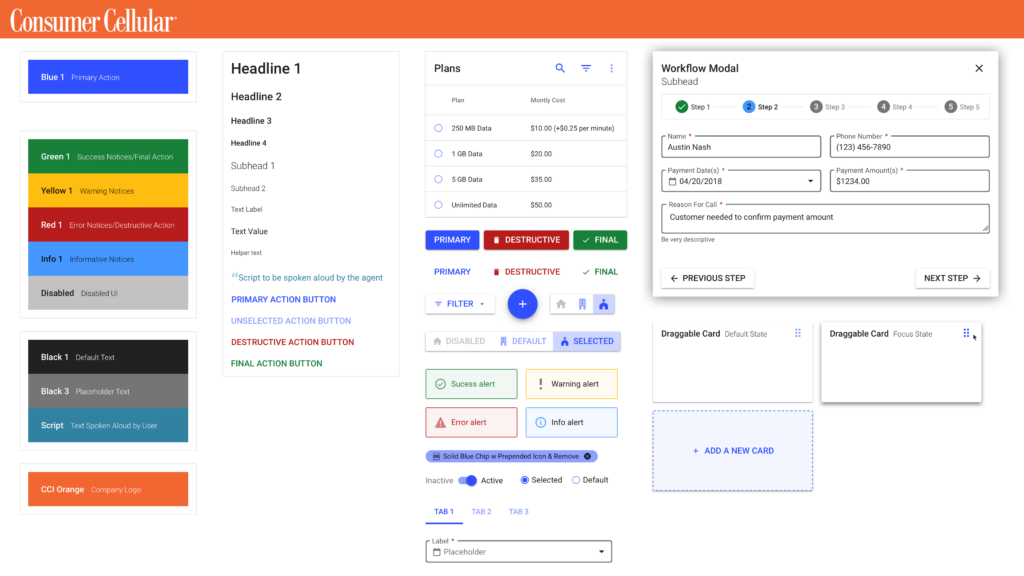 Consumer Cellular Enterprise Design System